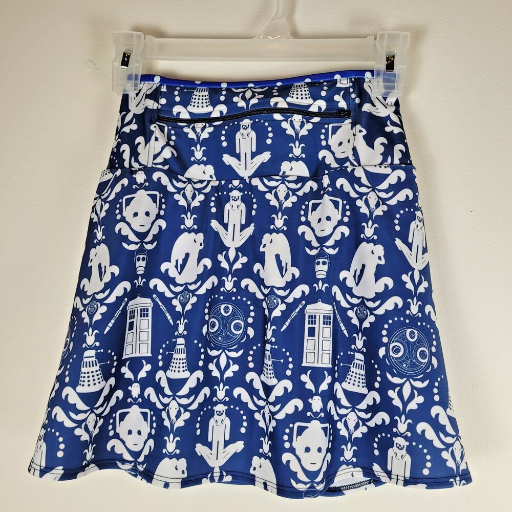 Sparkle Skirts Bolder Blue White dot Skort XS running pickleball tennis gorpcore
